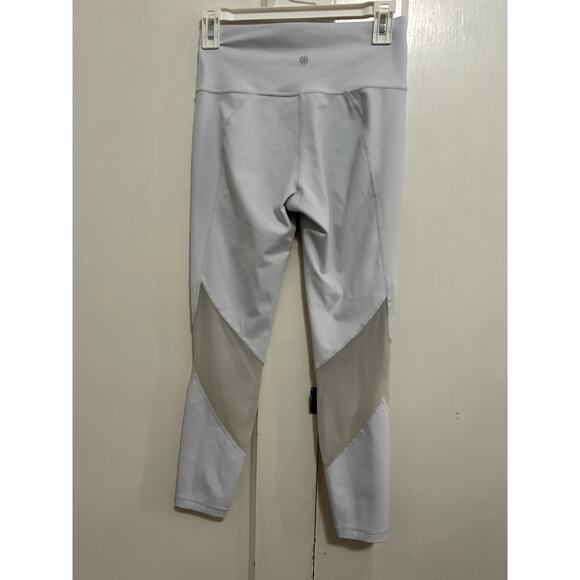 Athleta Women's 281583 Eclipse 7/8 Tight Size Small White Mesh Panels - Picture 3 of 5